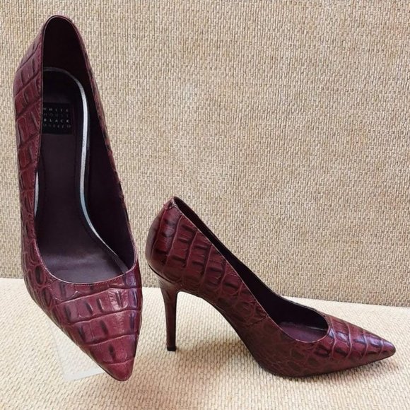 Size 7 Red WHBM Pointed Toe High Heel Shoes - Picture 1 of 4